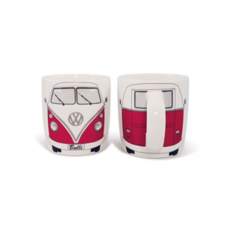 1 - VW Bus T1 Mug en porcelaine rouge 370 ml sous licence officielle Volkswagen